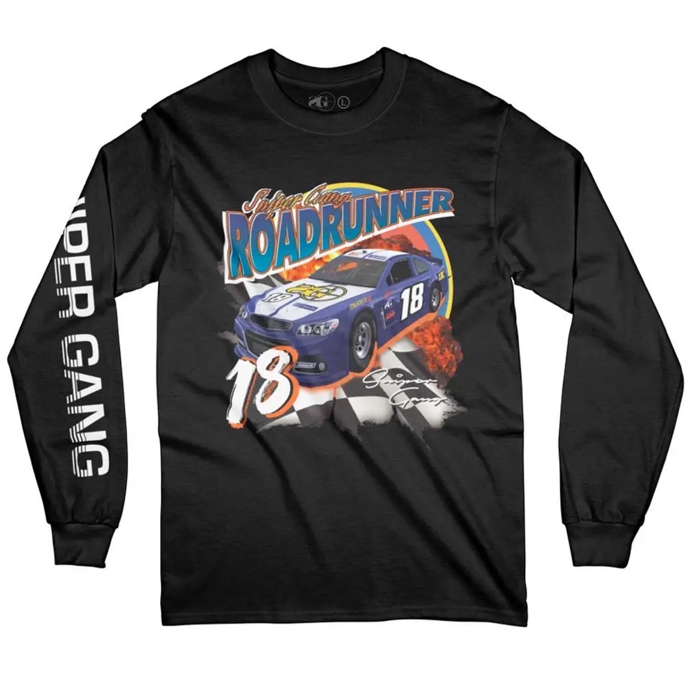 Sniper Gang Roadrunner by Kodak Black Graphic Long Sleeve Shirt Racing